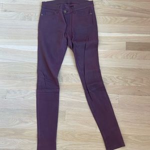 Current Elliot Leather Burgundy Pamts size 28